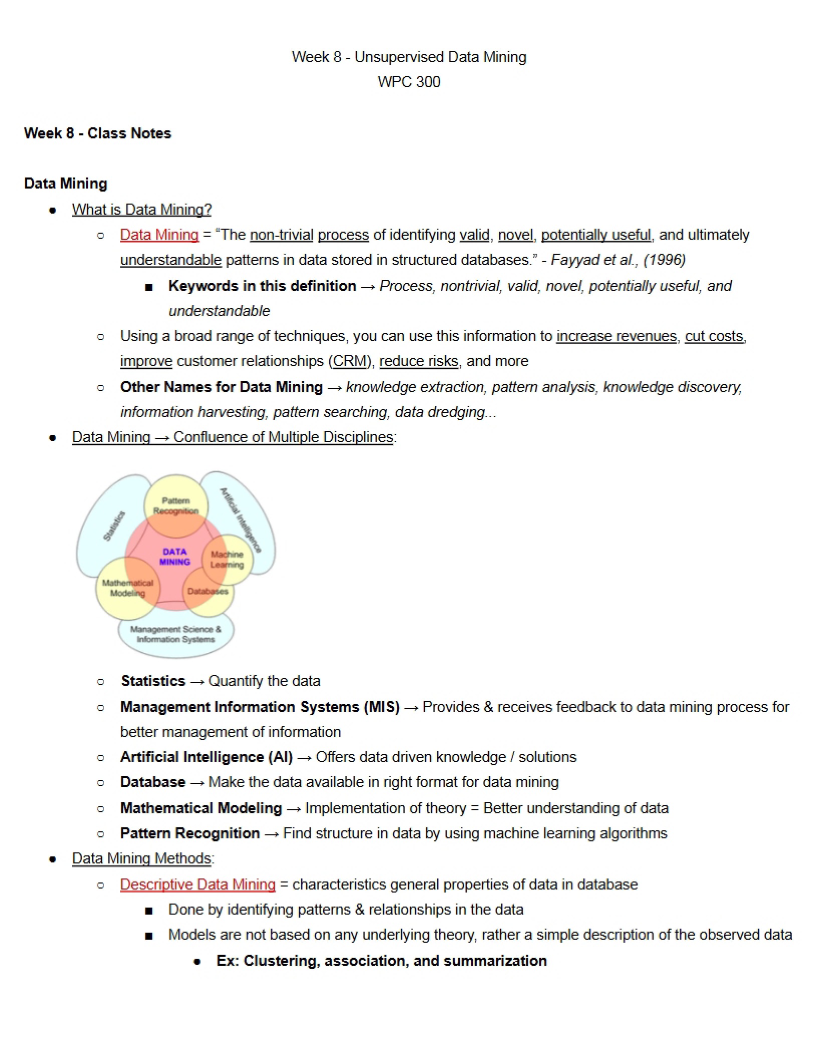 Class Notes Week 08