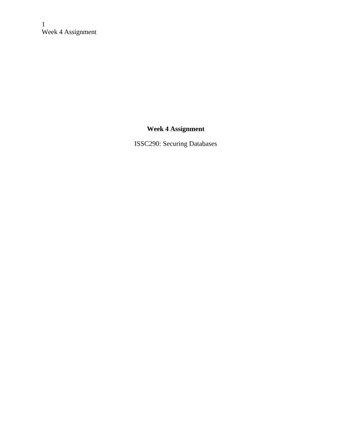 Securing Databases - Modifying a Response File