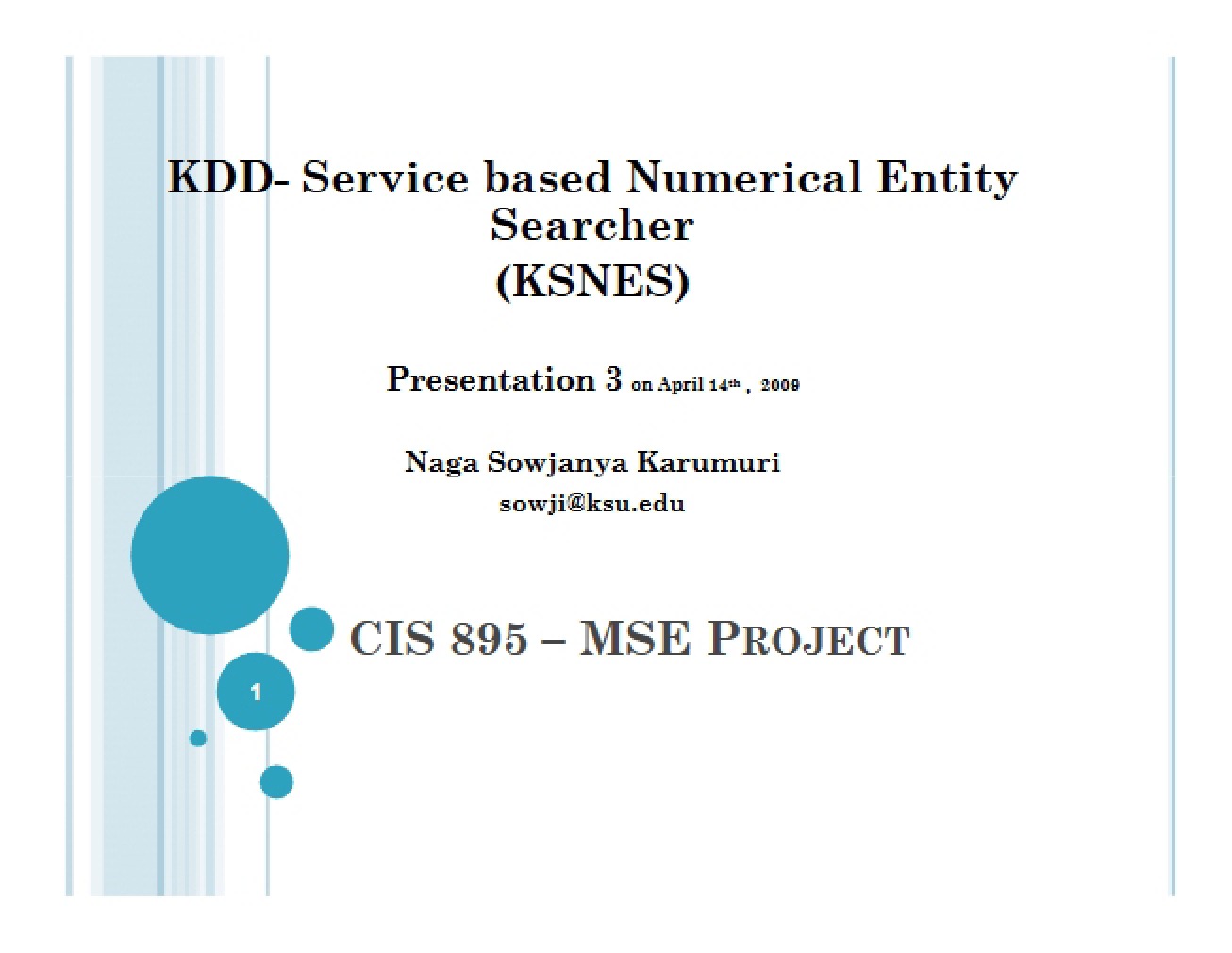Service-Based Numerical Entity