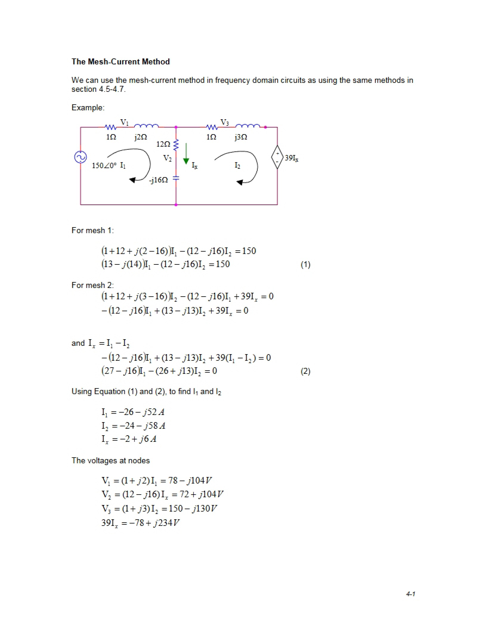 Mesh-Current Method