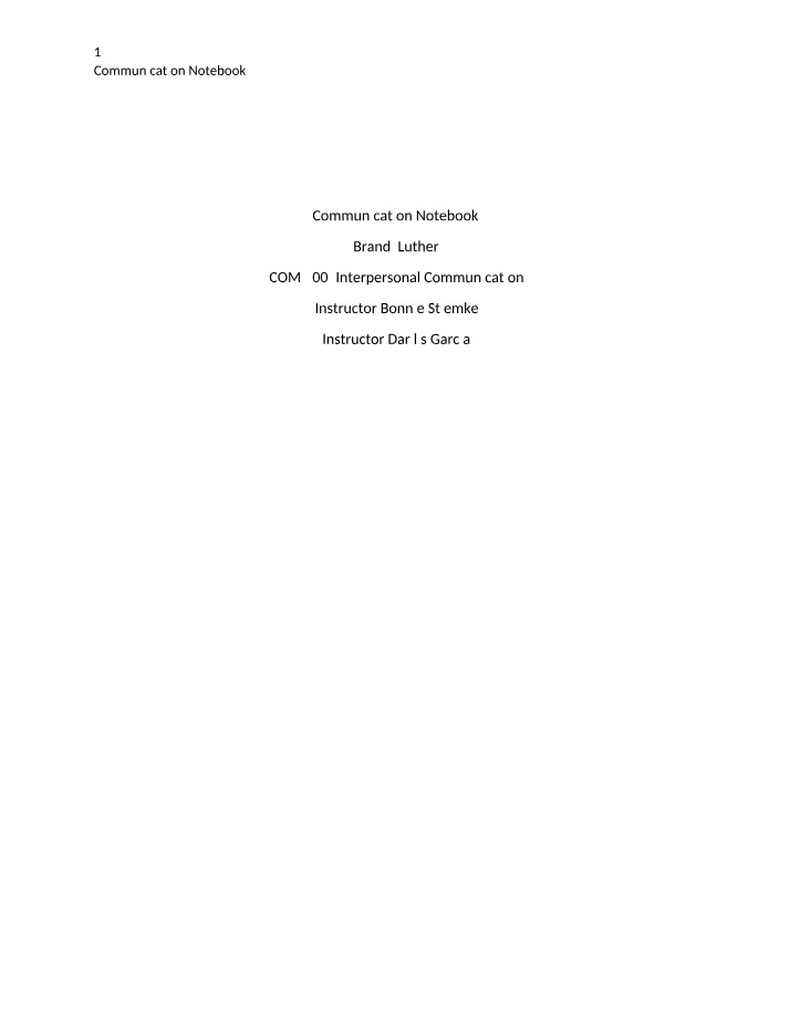 Notebook for Communication