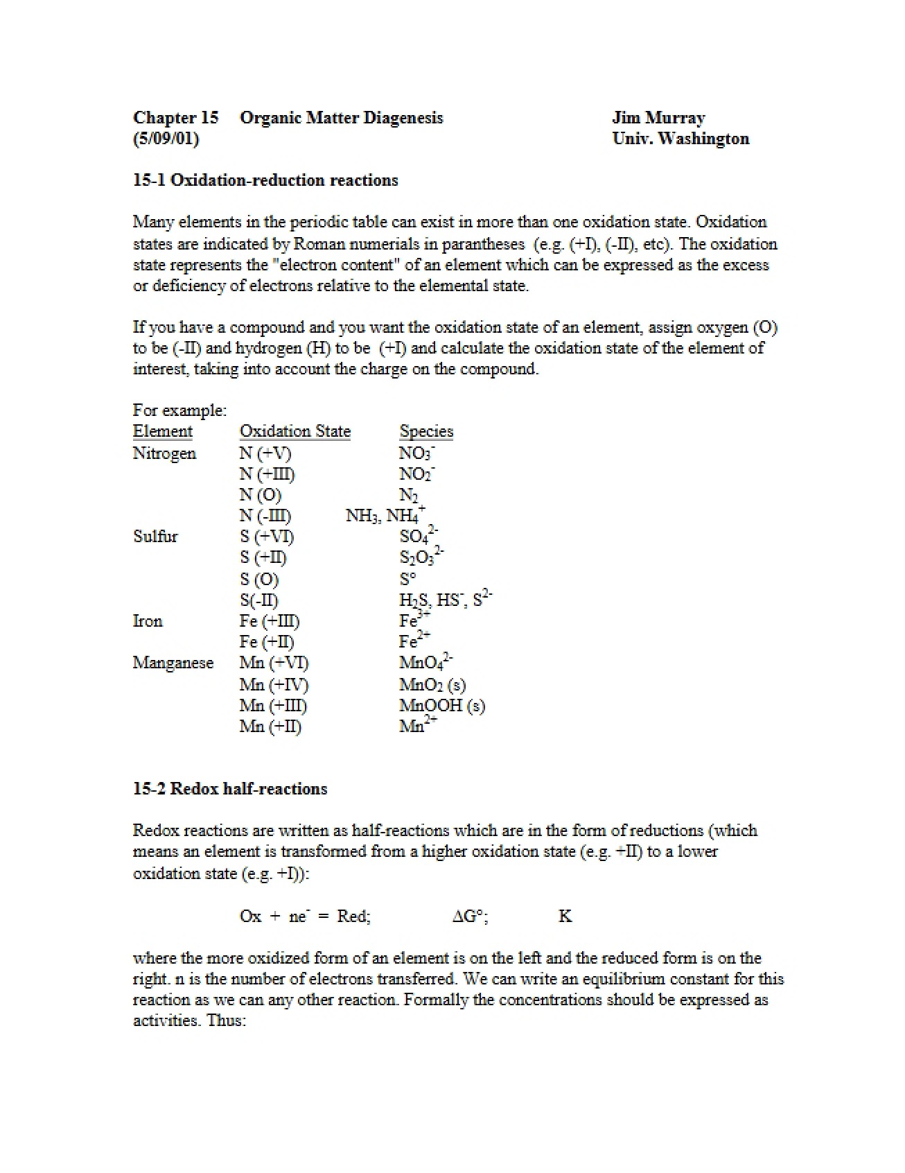 Notes from Class - 18 Pages
