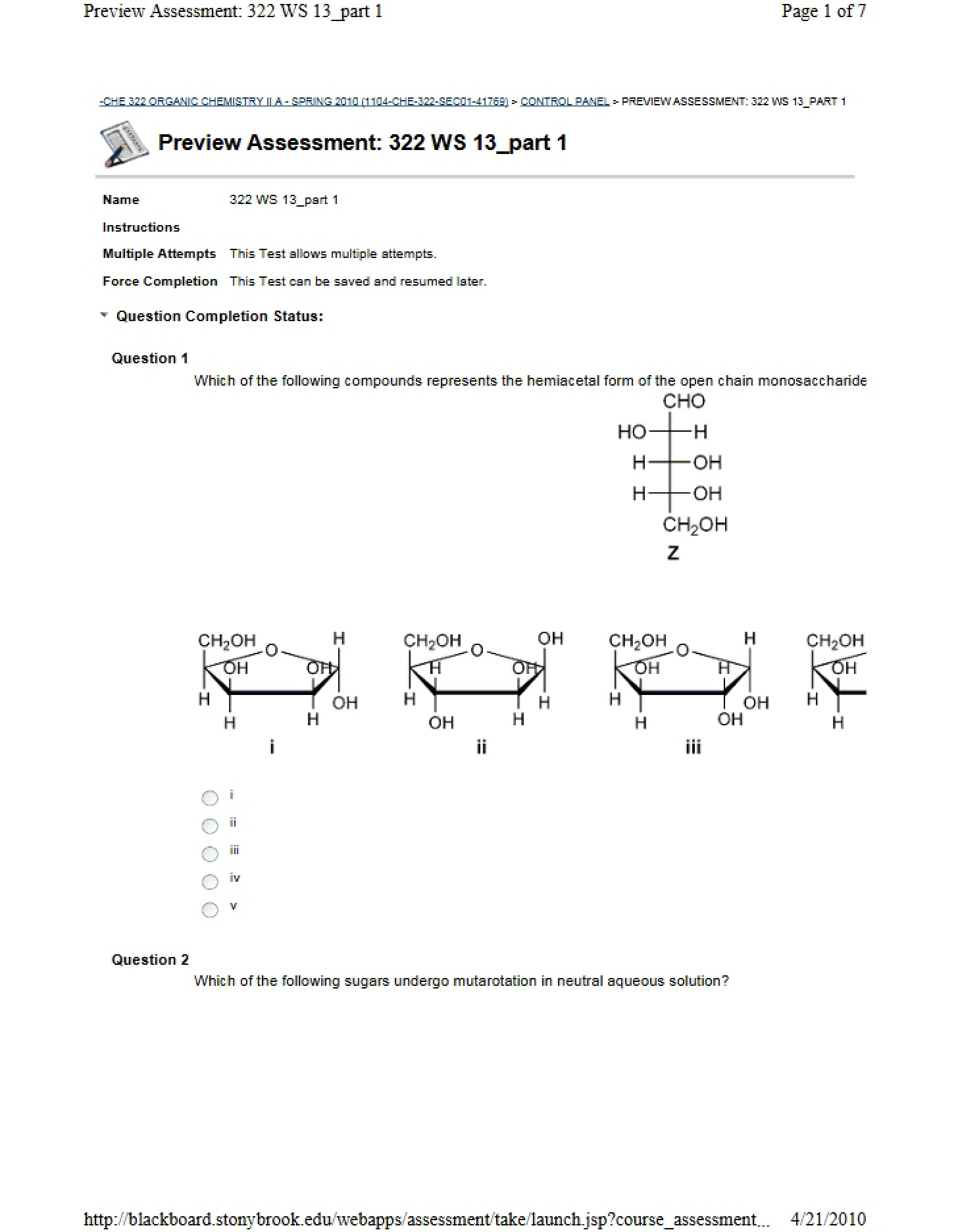Assessment Preview