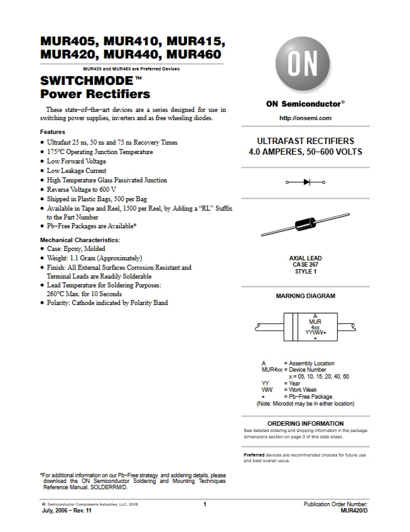 Overview of SWITCHMODE Power Rectifiers
