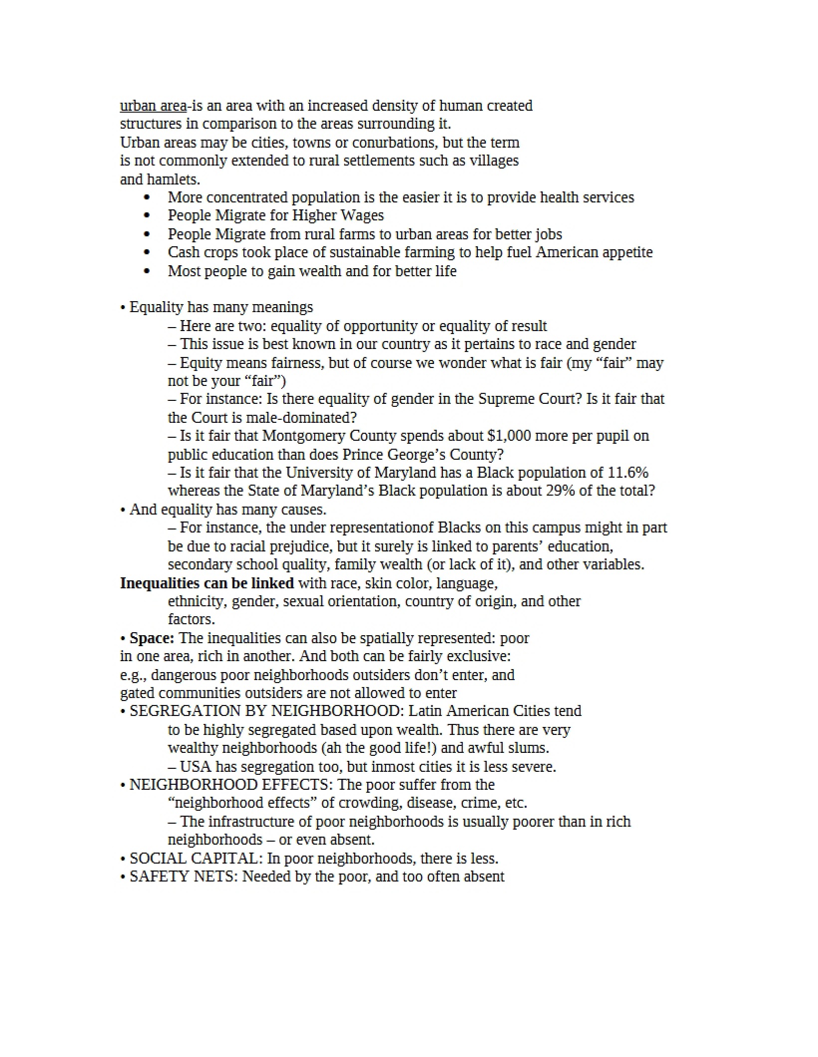 Urban Planning Lecture Notes