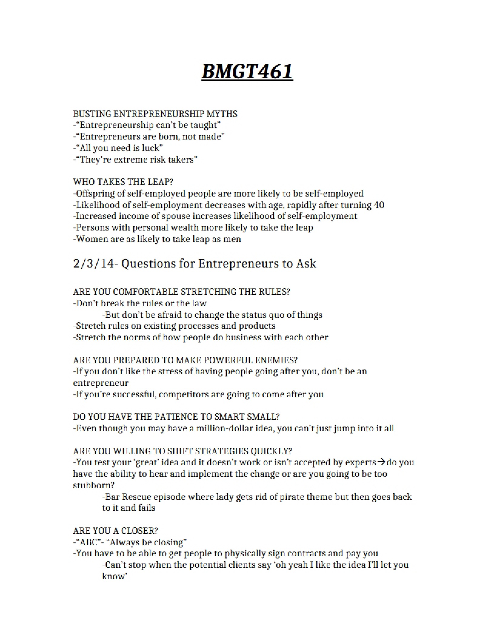 Entrepreneurship Myths Busted