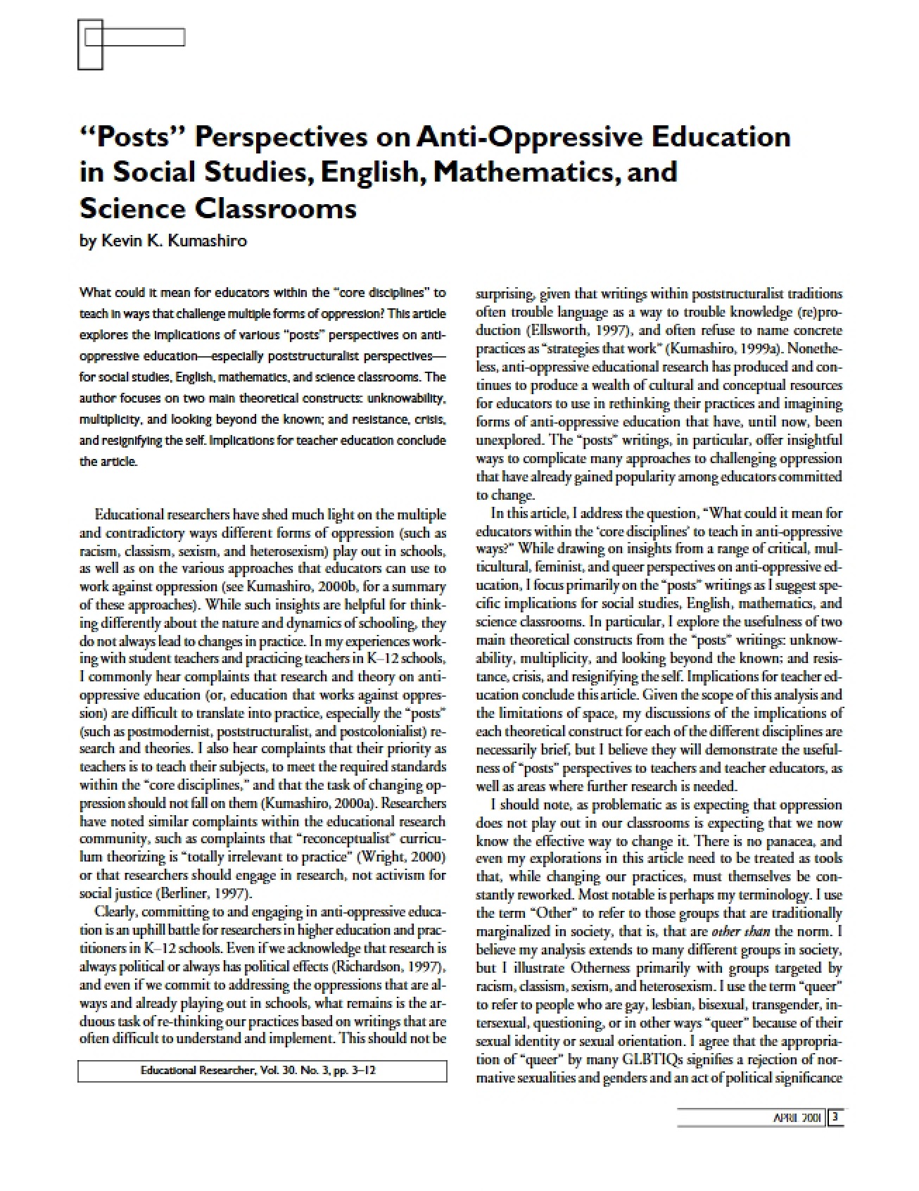 AERA Paper from March 3, 2003