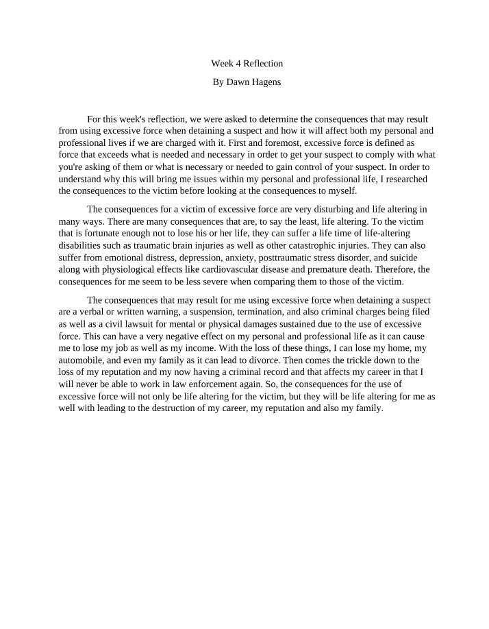 Week 4 Criminology Reflection