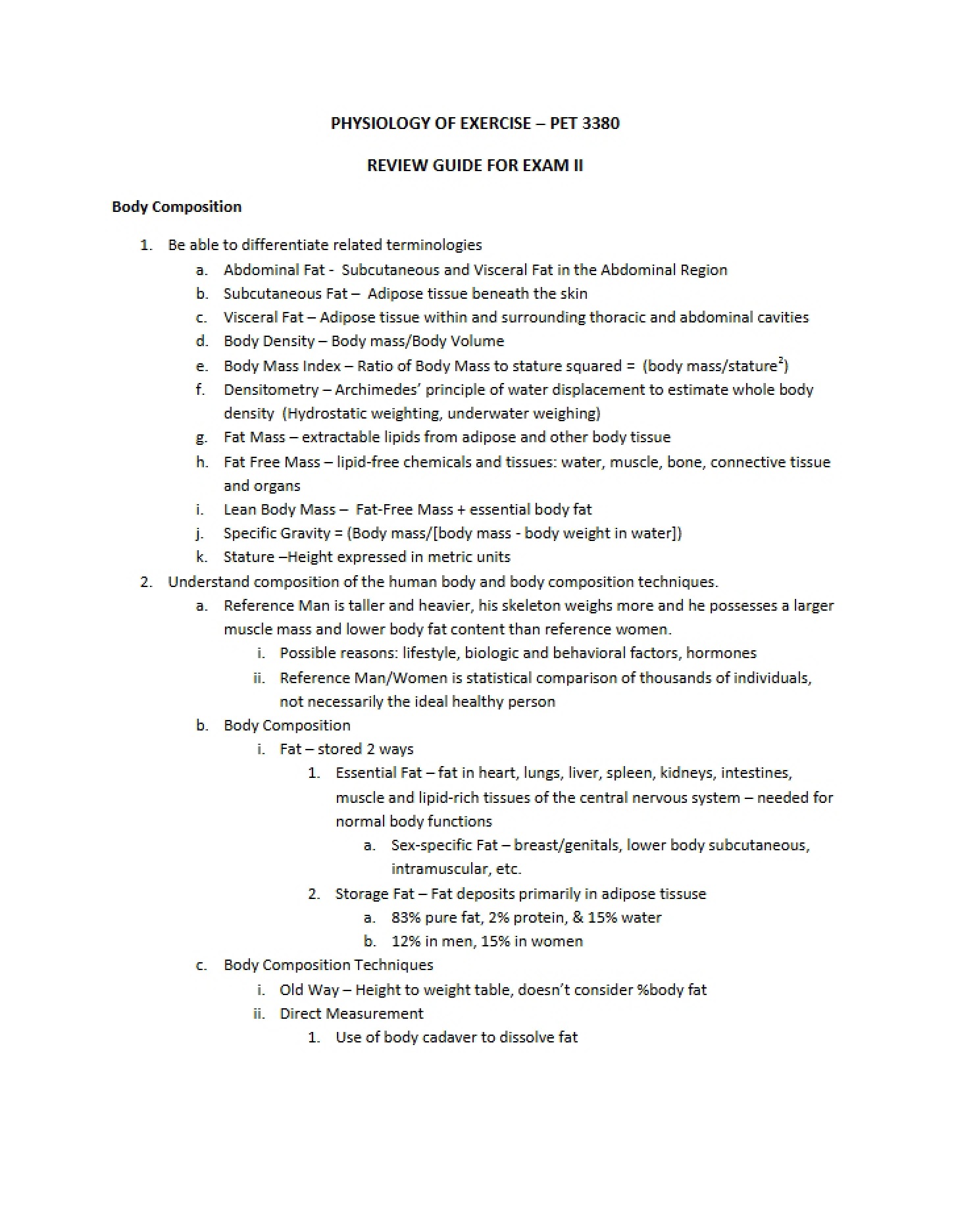 Exam Two