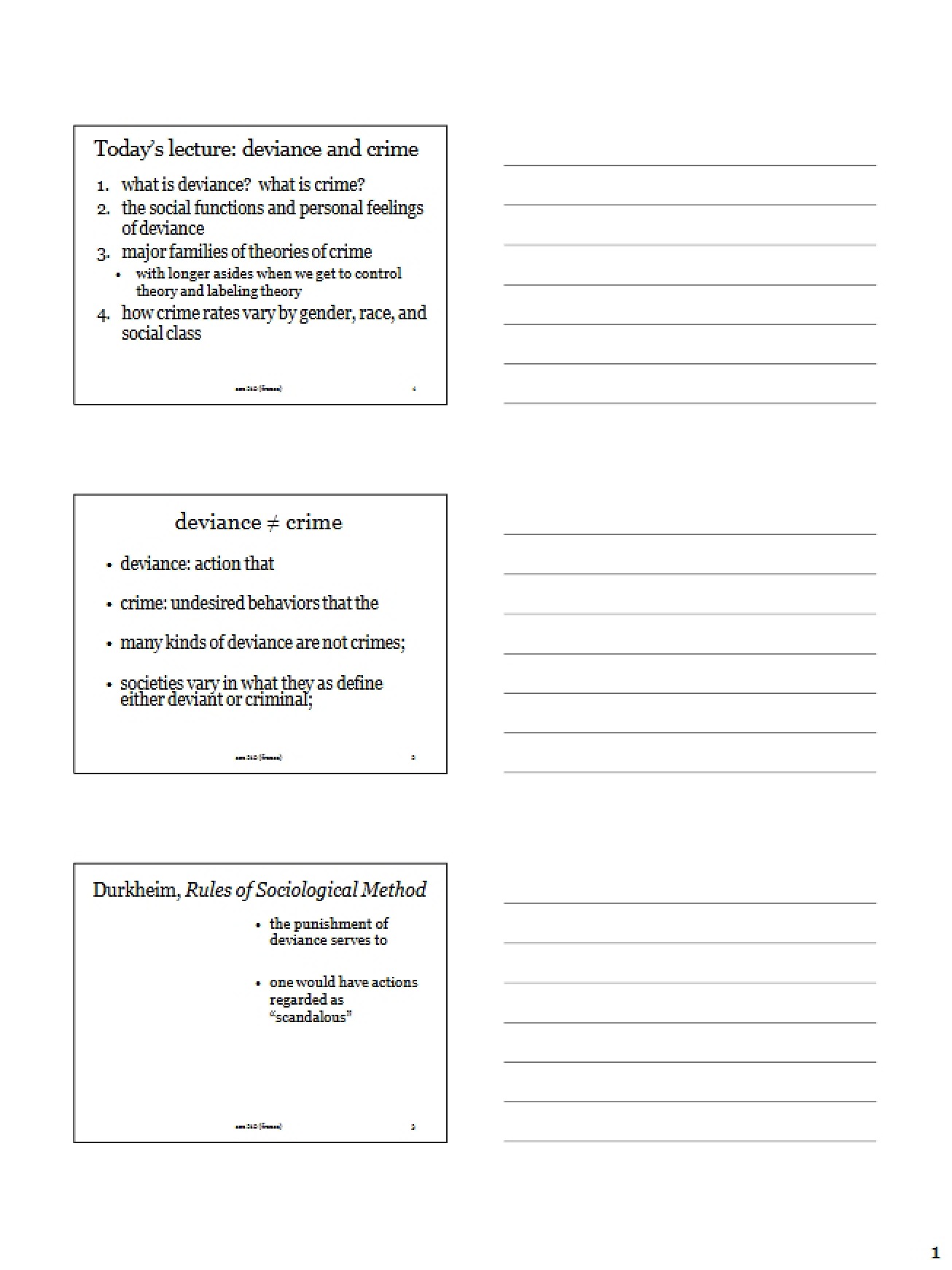 Crime and Deviance Studies