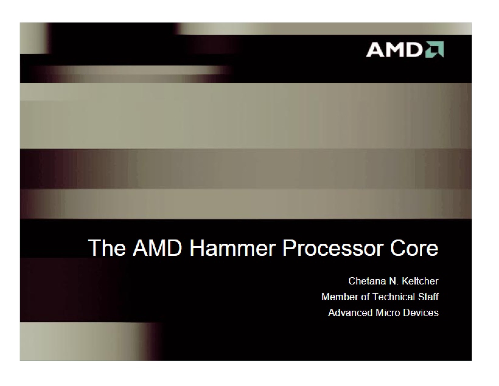Processor Core AMD Hammer