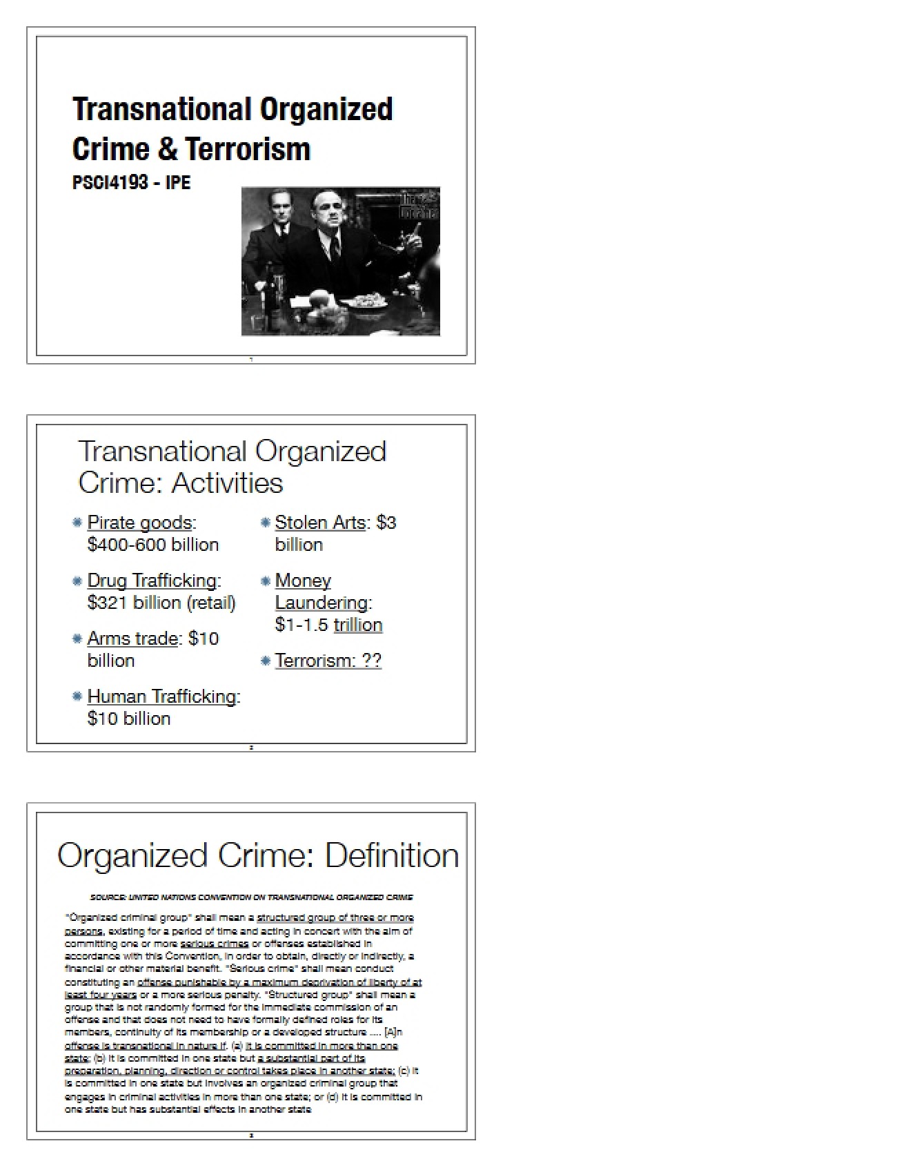 Link Between Transnational Organized Crime and Terrorism