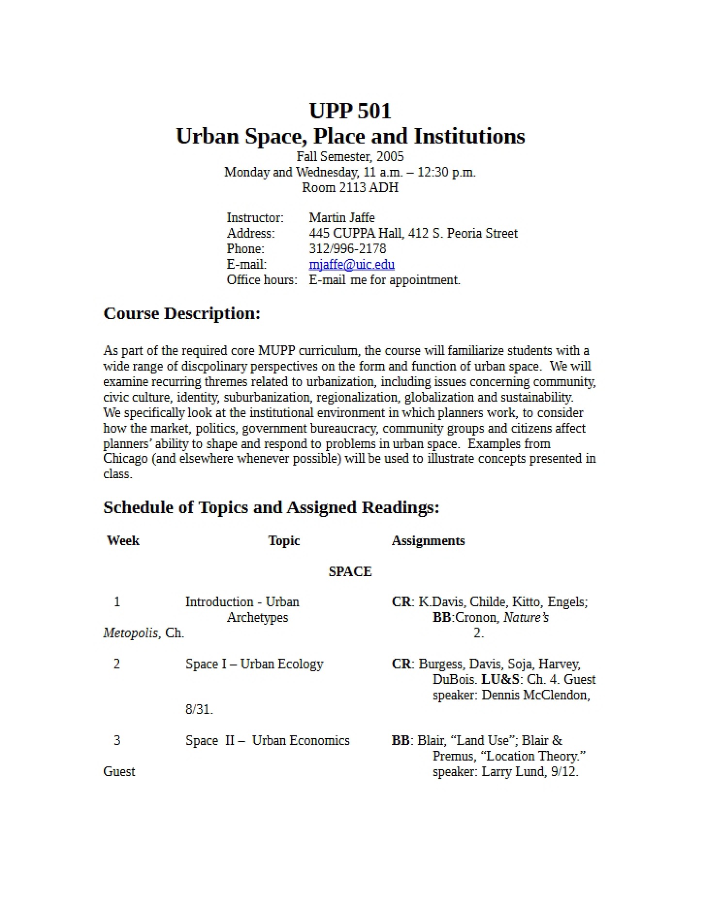 Course Info