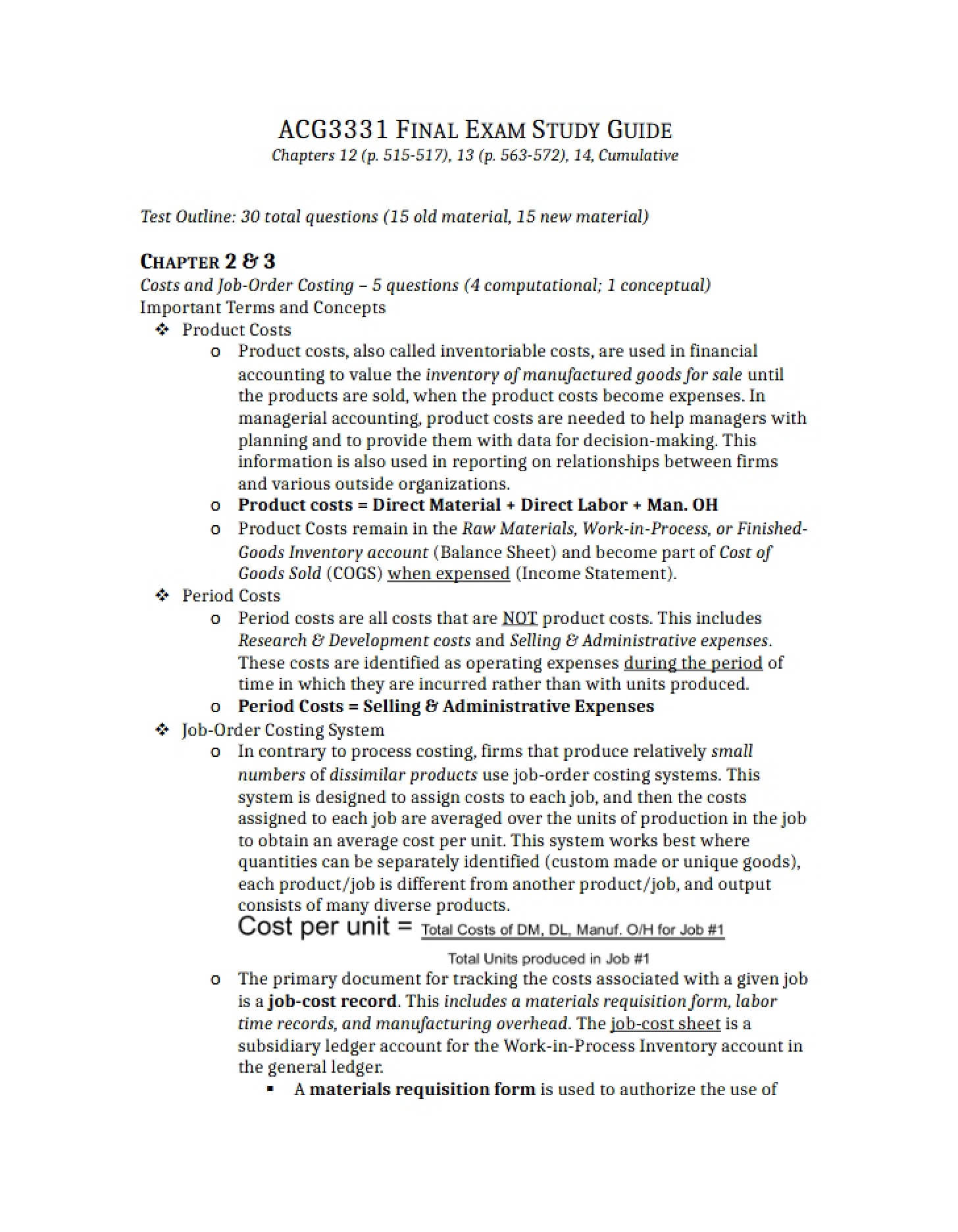 FINAL EXAM MASTERY GUIDE