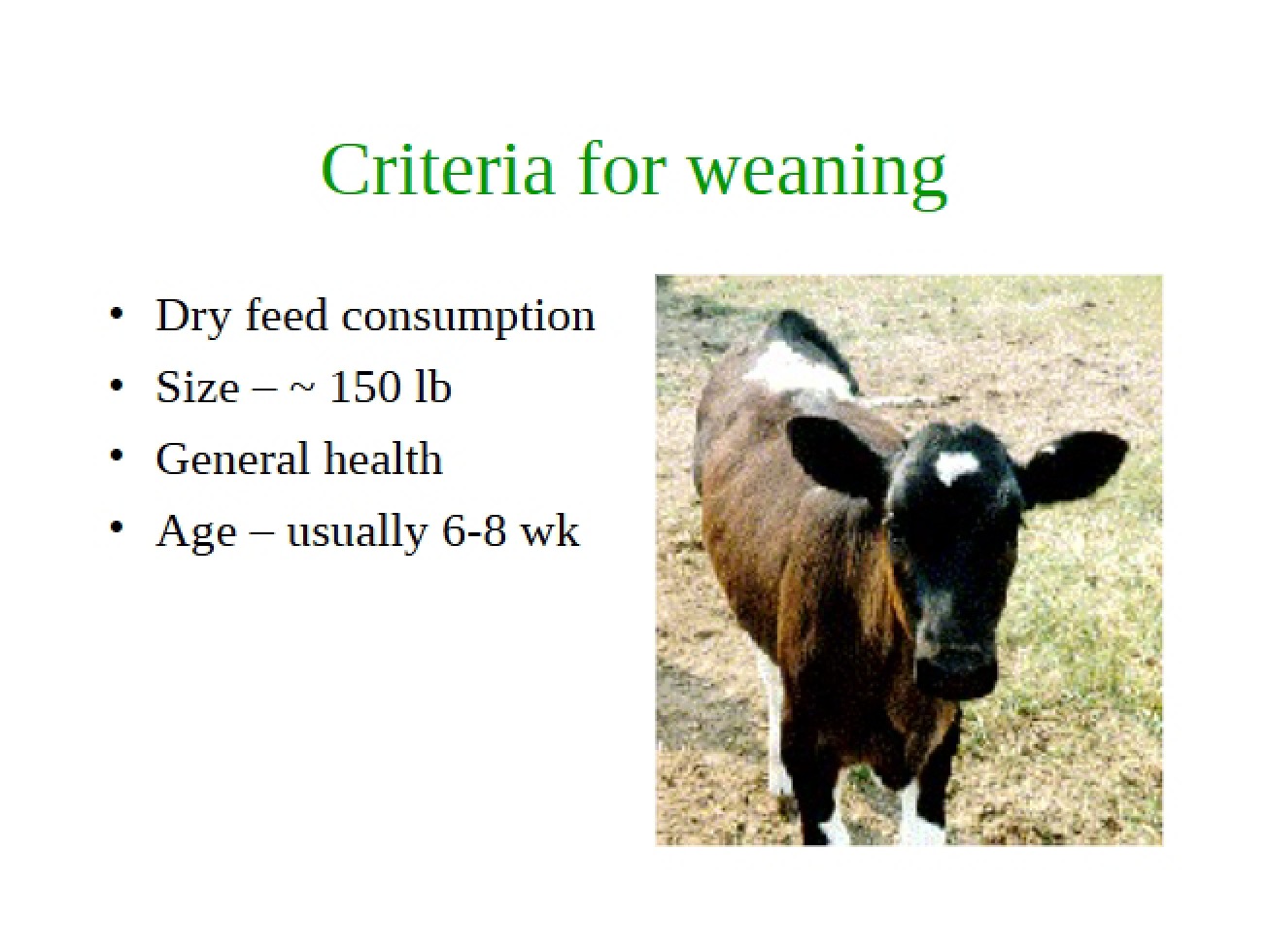 Weaning Criteria