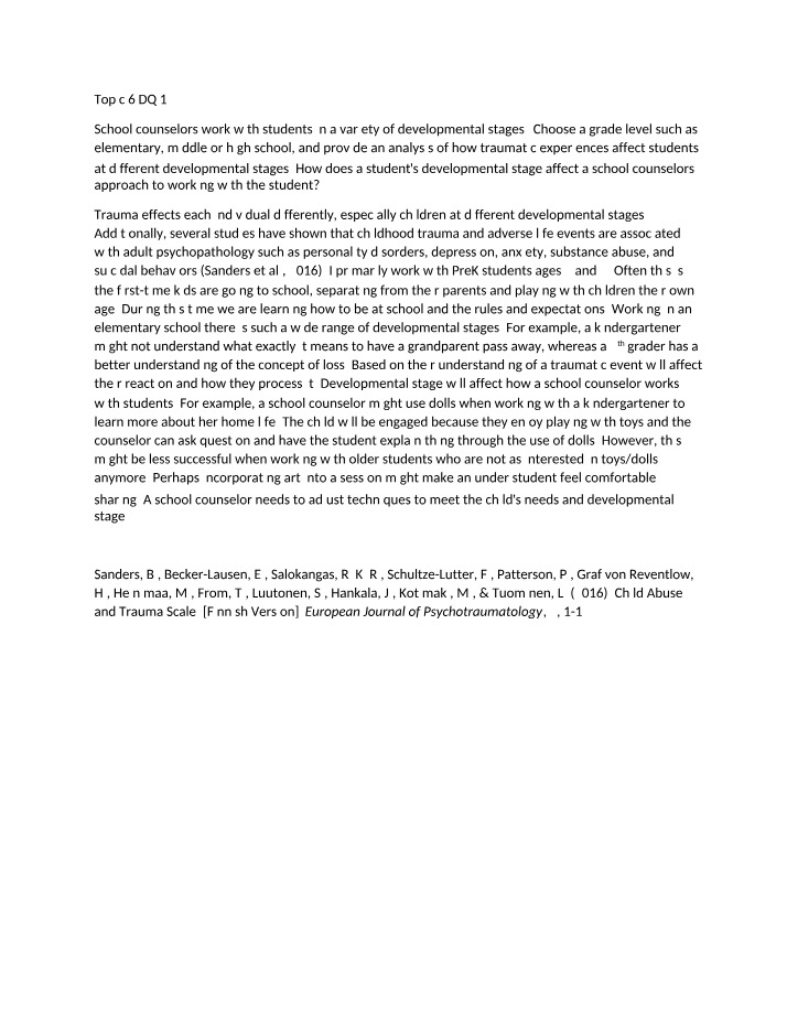 How Traumatic Experiences Impact Students