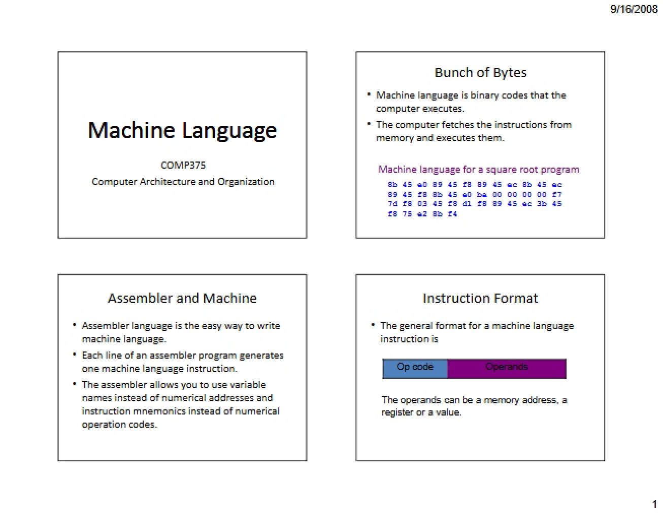 Language of Machines