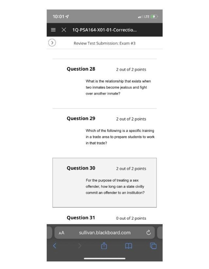 Corrections Exam 3 Version 2