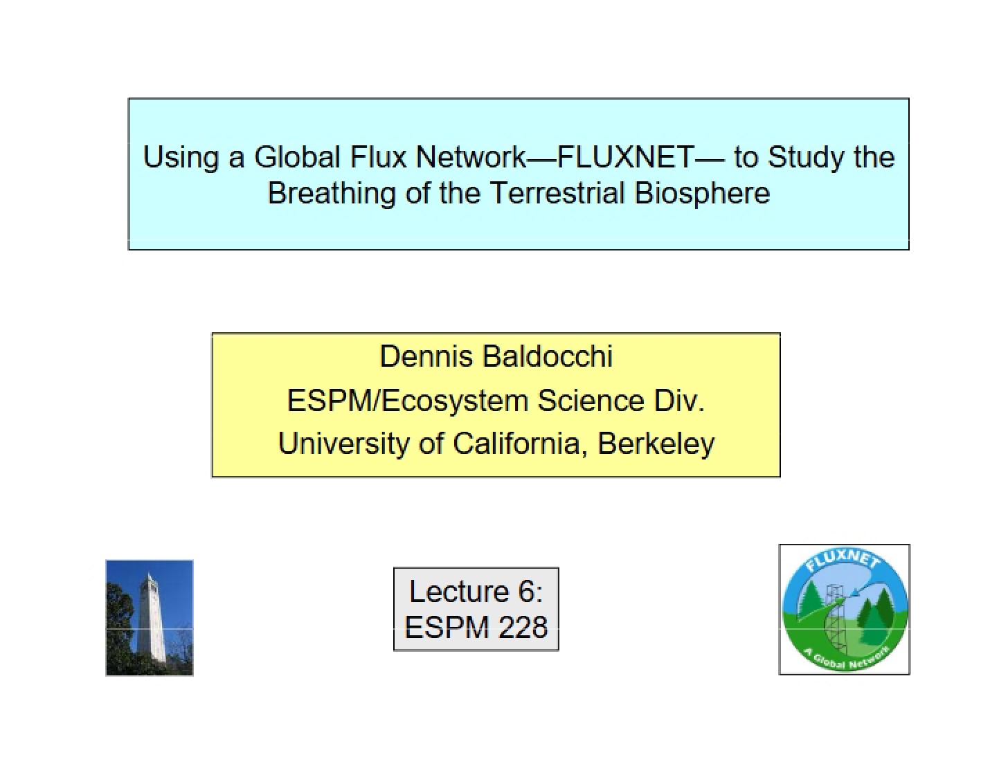 Flux Network Lessons (Baldocchi)