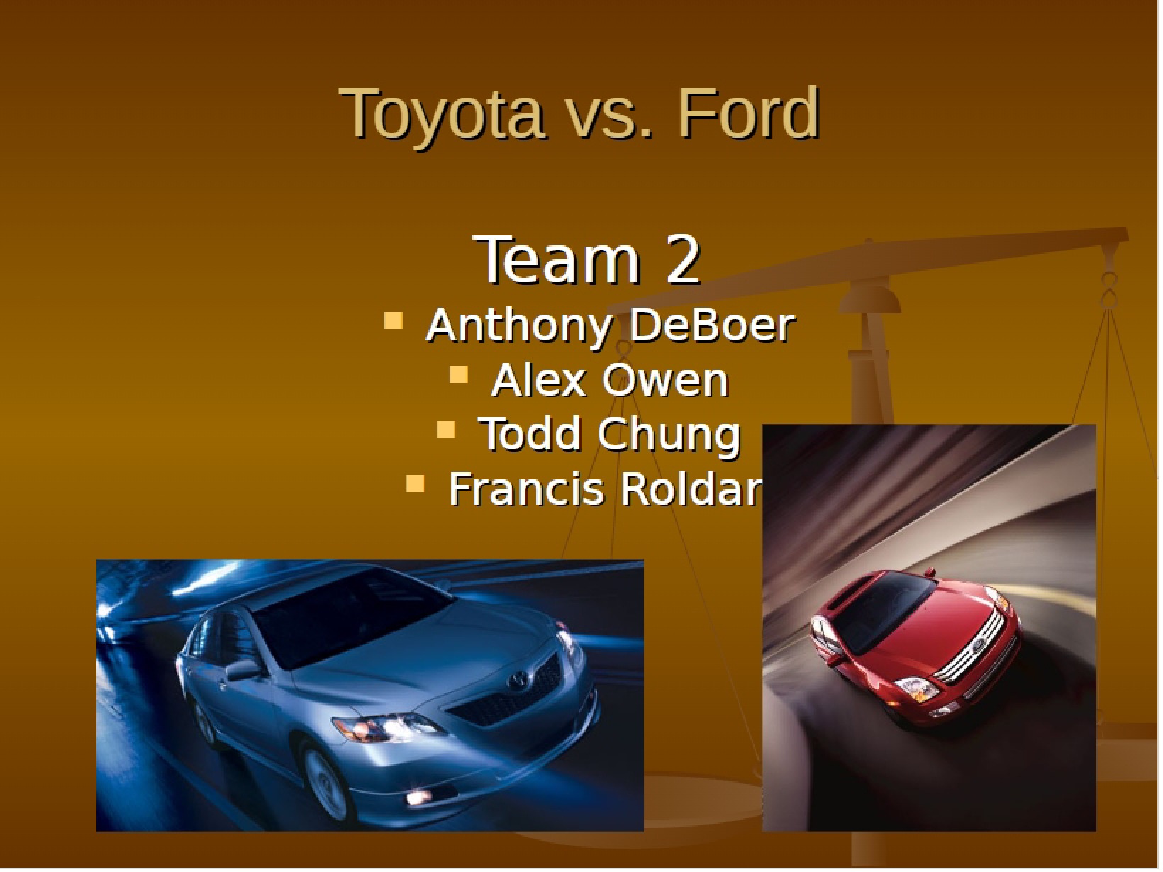 Ford vs. Toyota Analysis