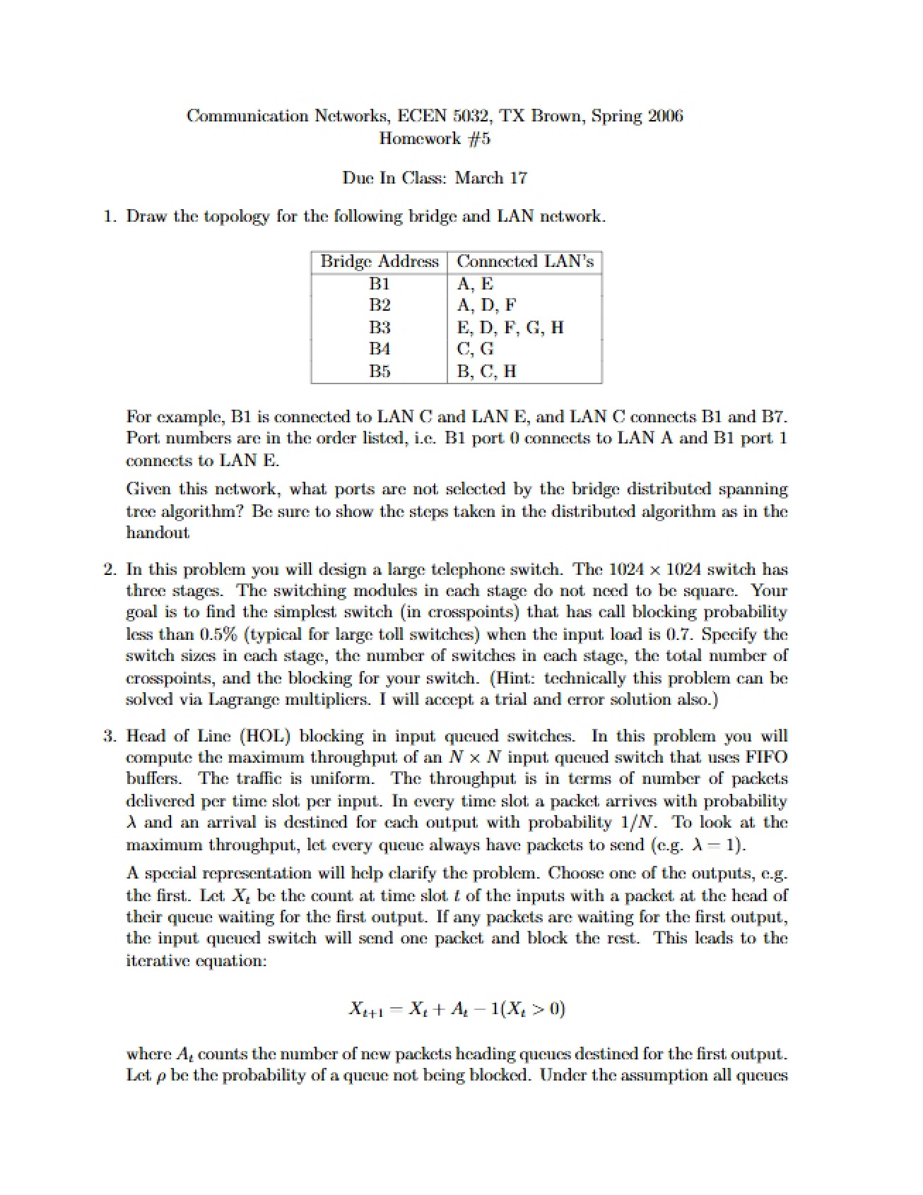 Fifth Homework Assignment
