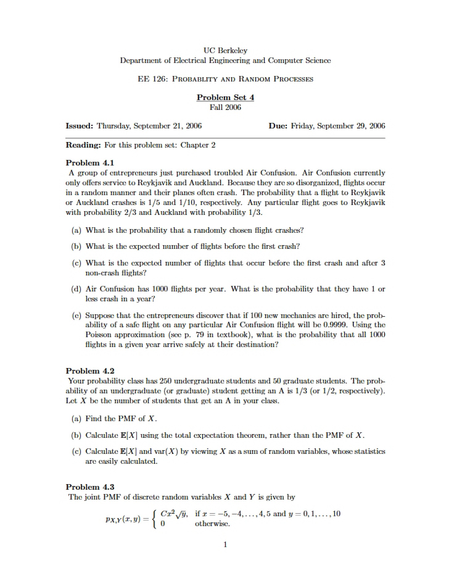 Set of Problems 4