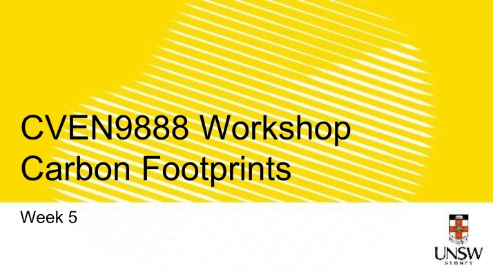 CVEN9888 Week 5 Carbon Footprint Workshop Answers