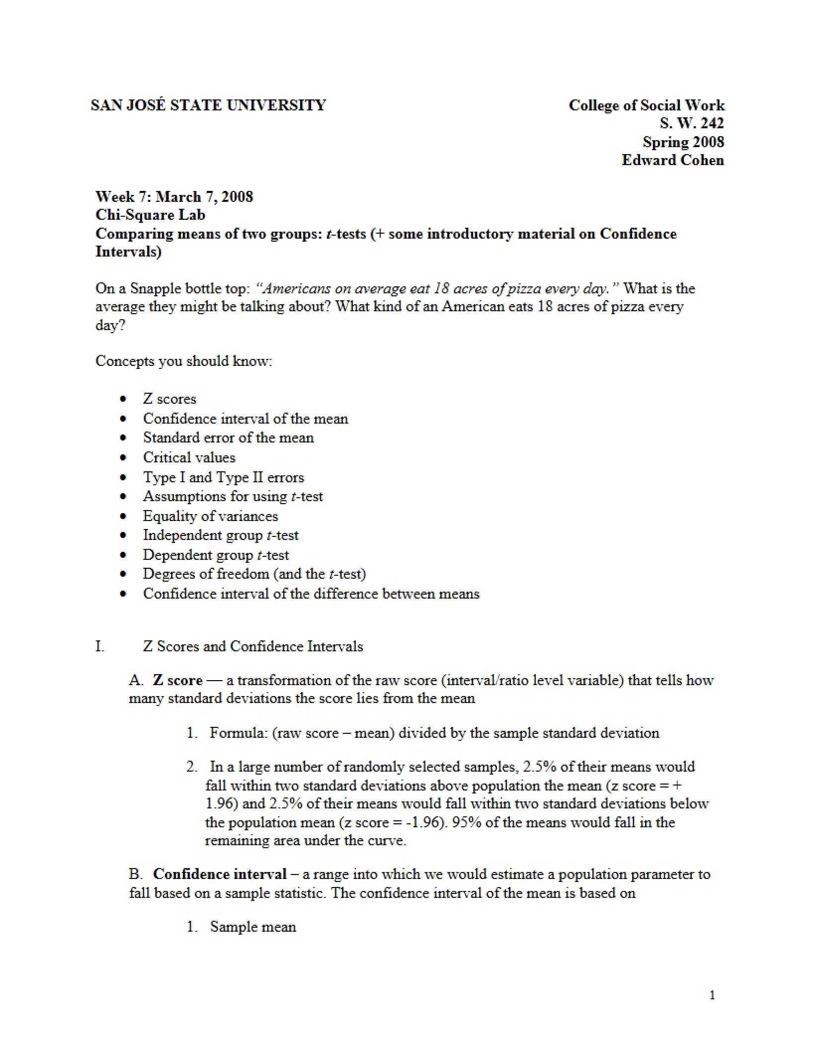 Lab Chi-Square Test
