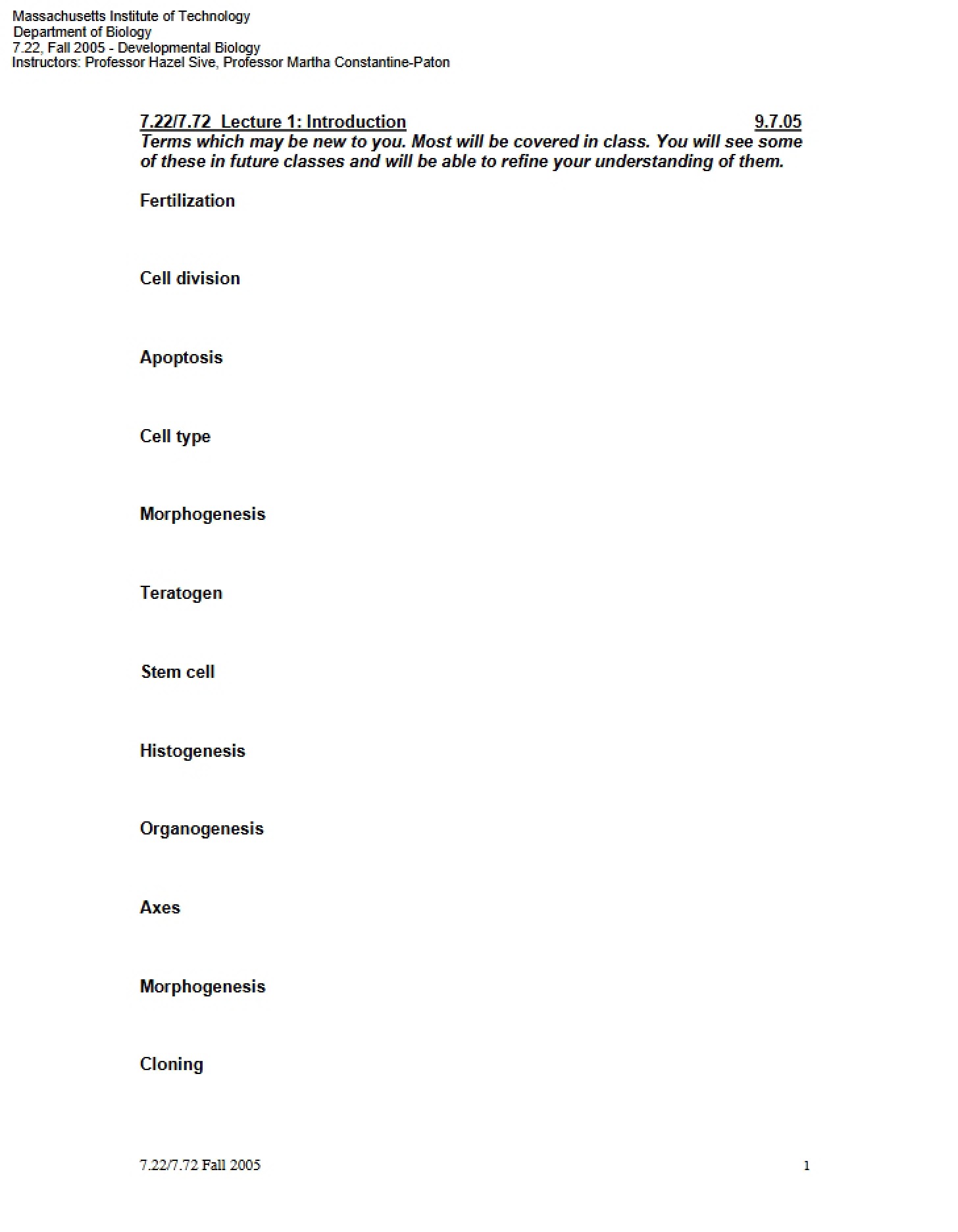 Course Review Material