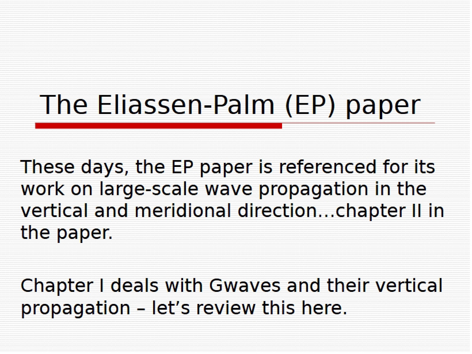 EP (Eliassen-Palm) Flux