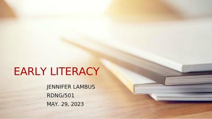 Early Literacy Skills - Strategies and Techniques for Young Readers