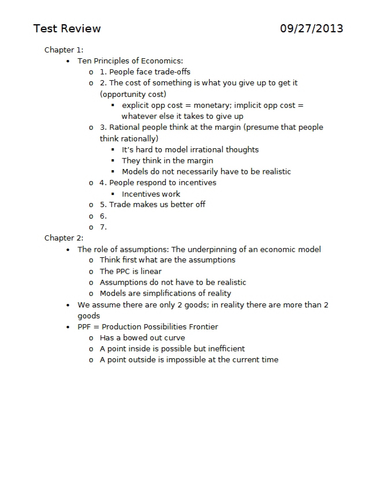 Economics 10 Principles