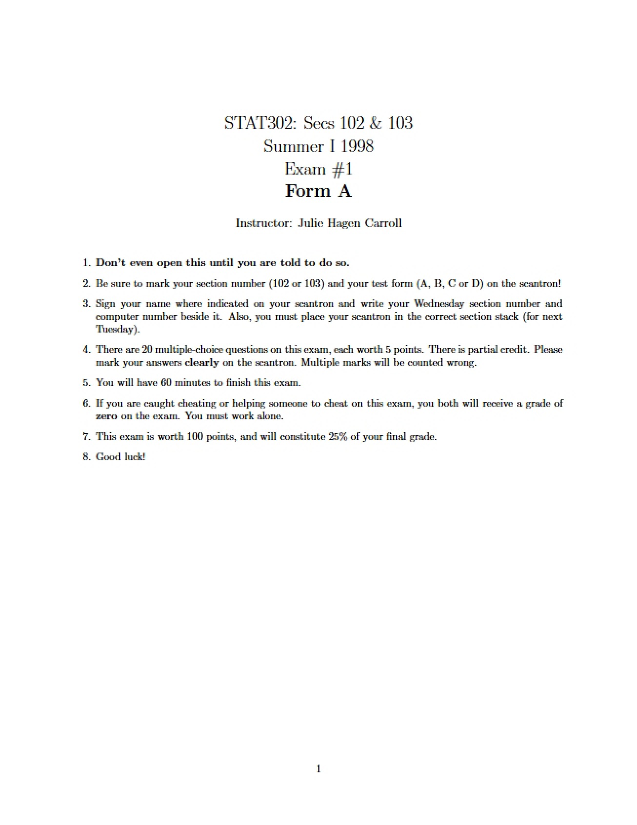 Exam 1
