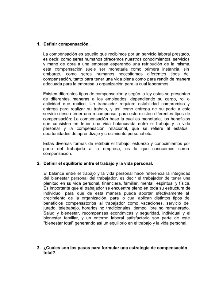 Compensation Types and Benefits