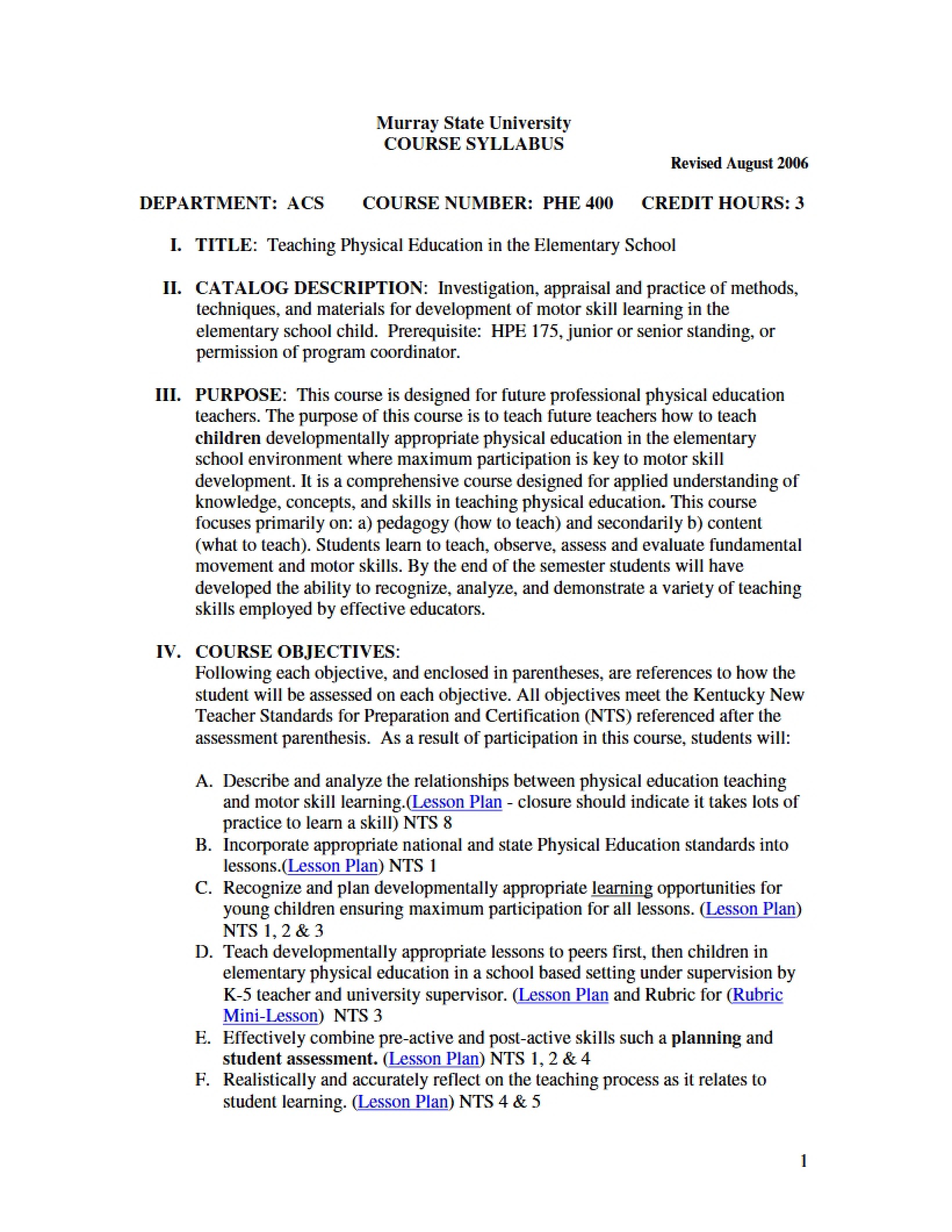 Syllabus