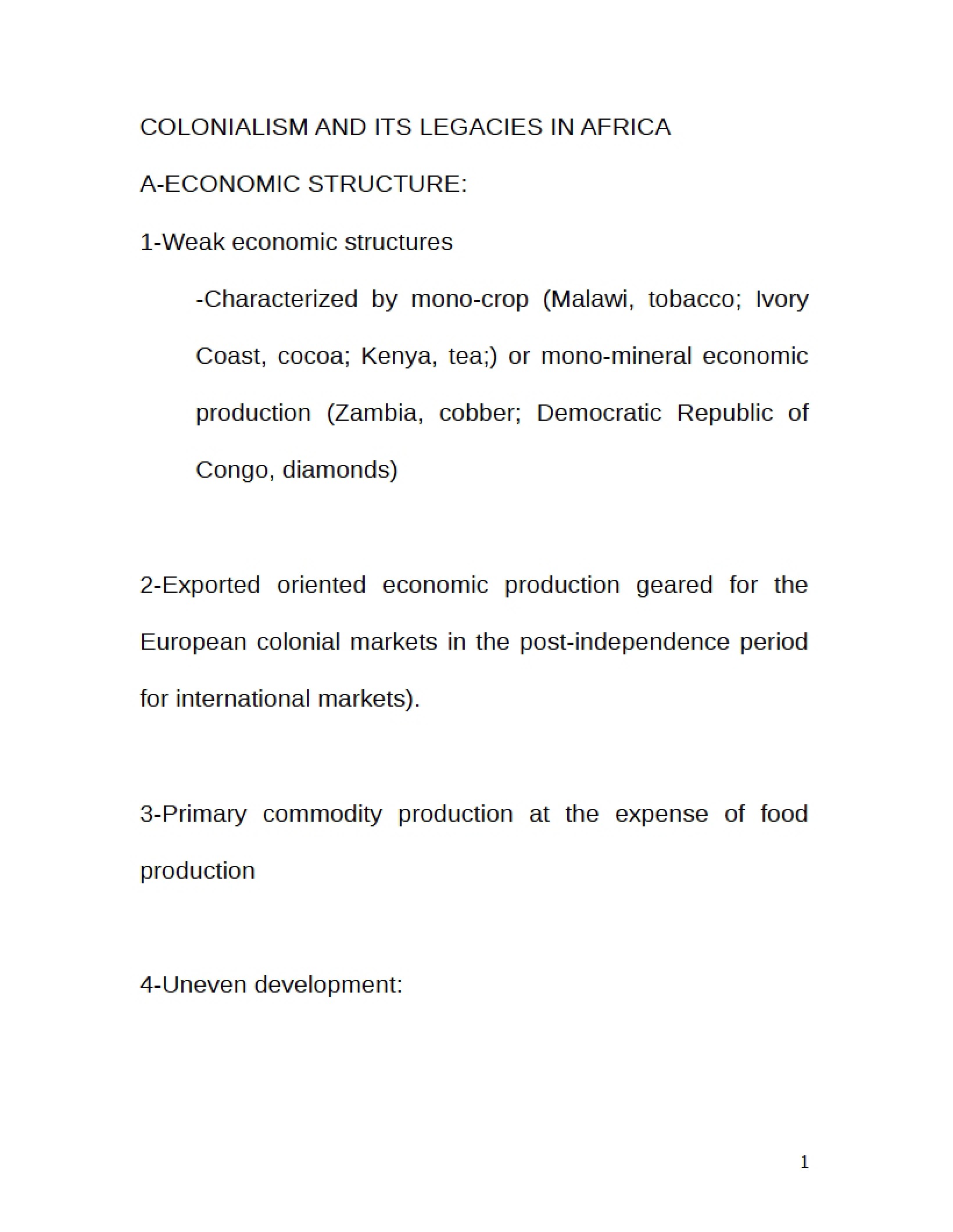 Global Issues Lecture Notes