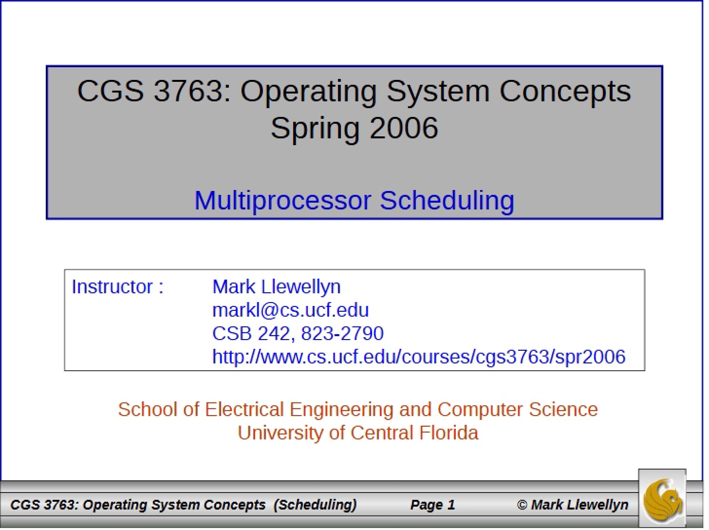 Scheduling for Multiprocessors