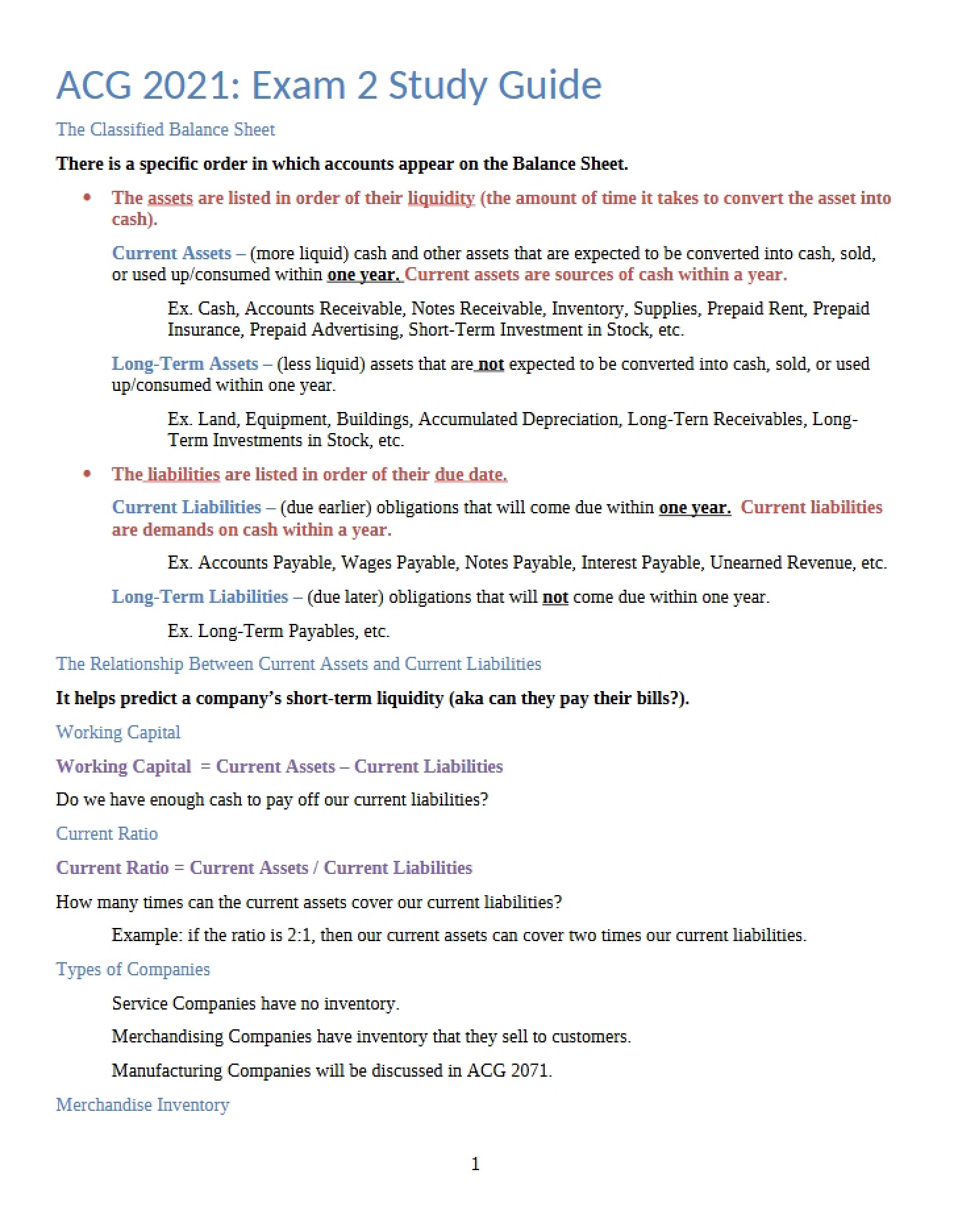 Midterm 2 Study Guide