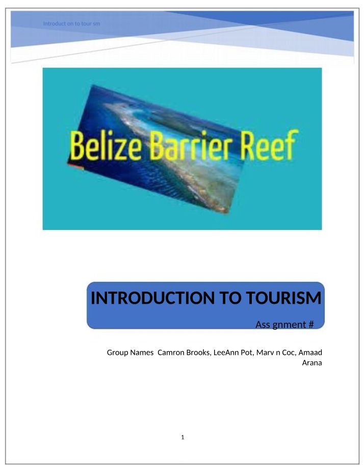 Tourism Assignment 2