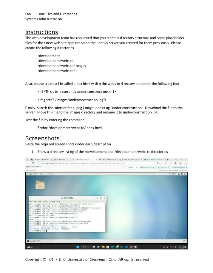 Linux File and Directories - Lab 03