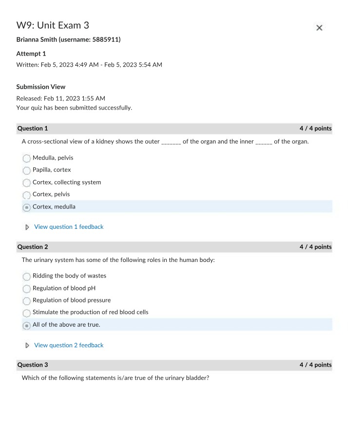Week 9 - Unit Exam 3