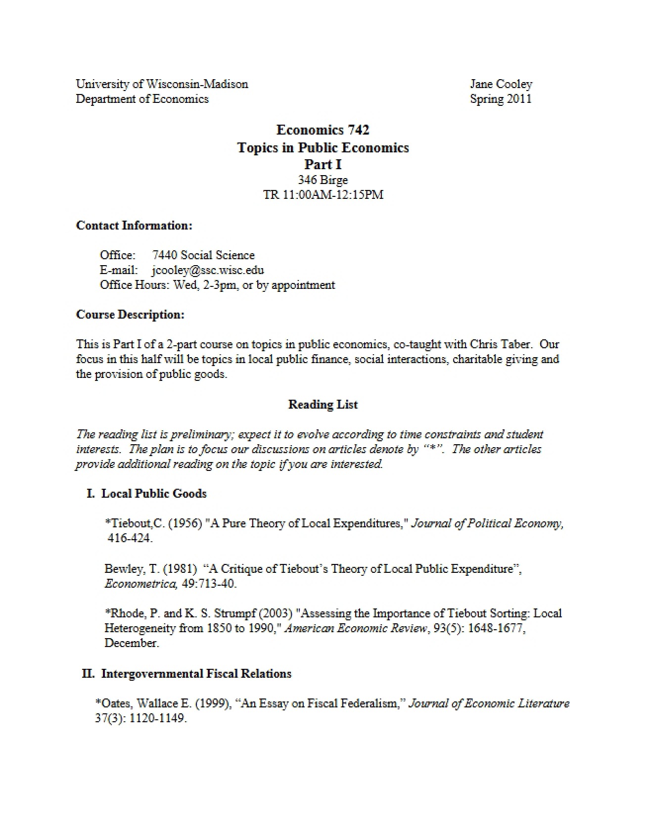 Course Outline