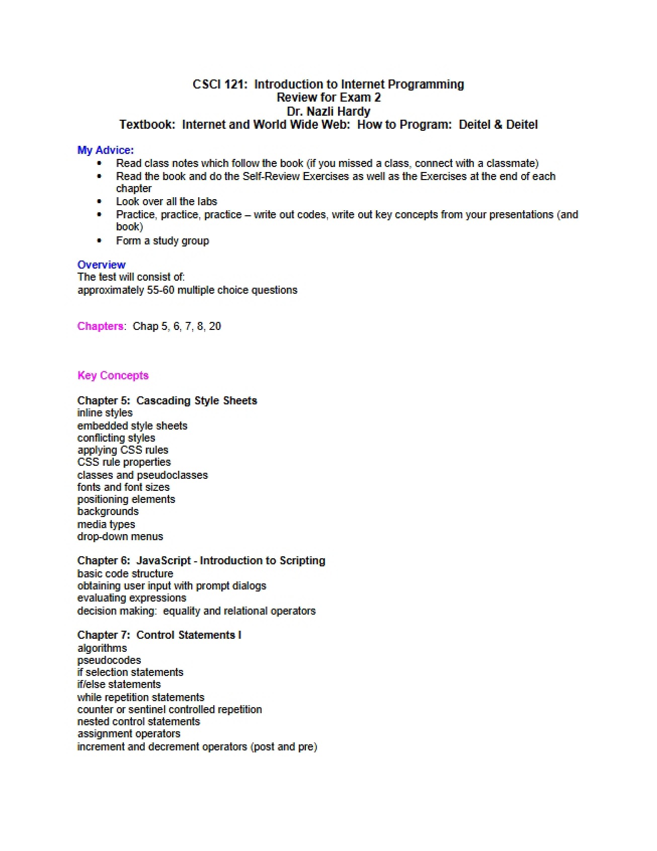 Programming for the Web