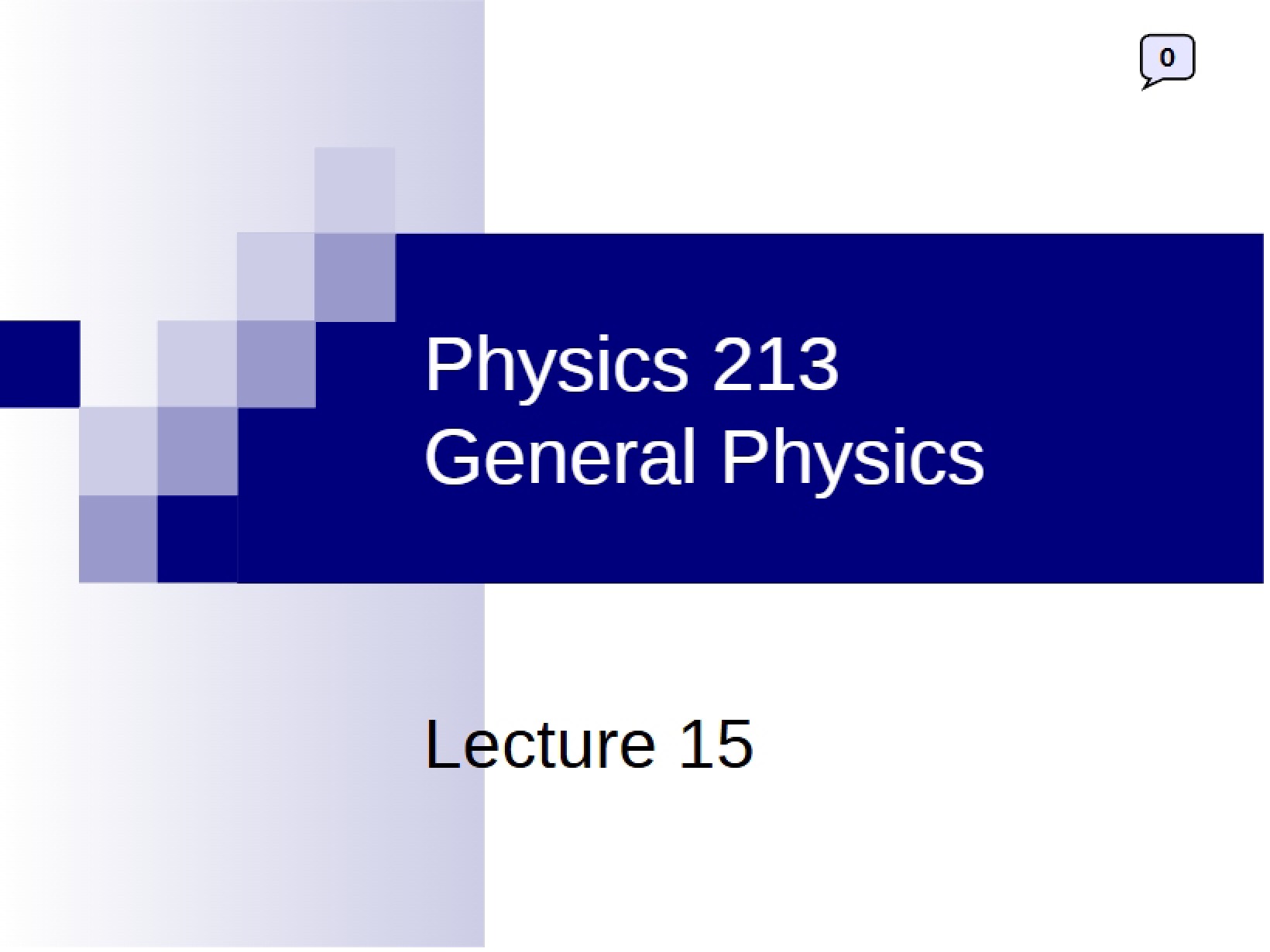 Light Reflection and Refraction Lecture Fifteen