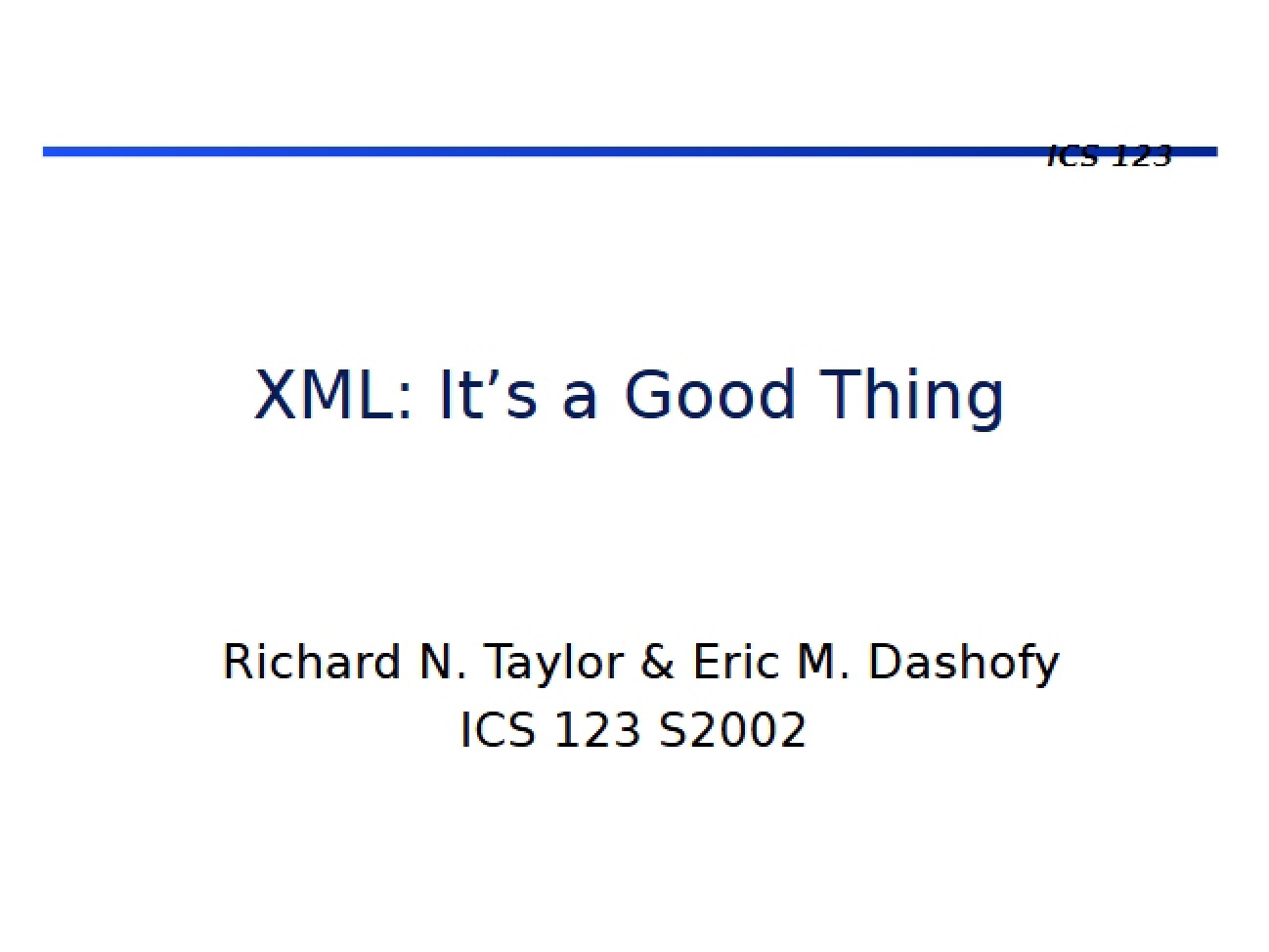 ICS 123 Lecture Material