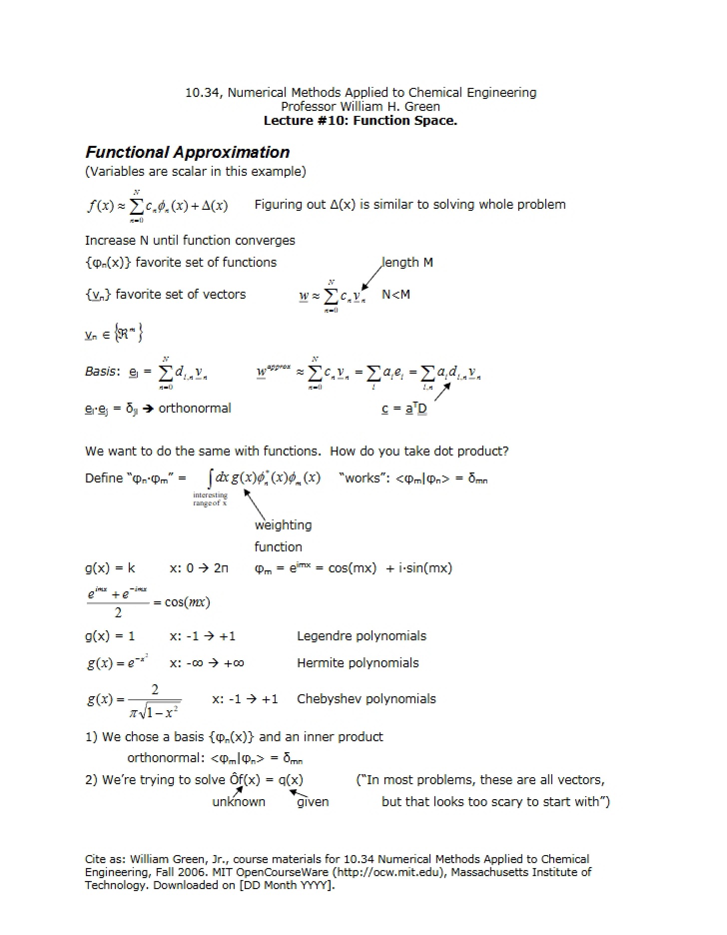 Spaces of Functions