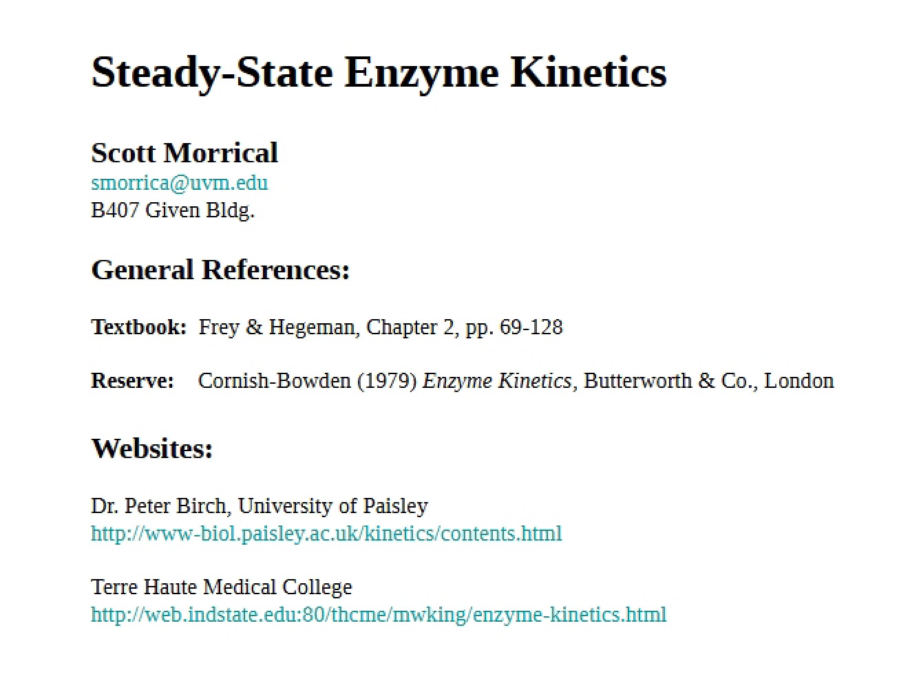 Steady-State Enzyme Kinetics