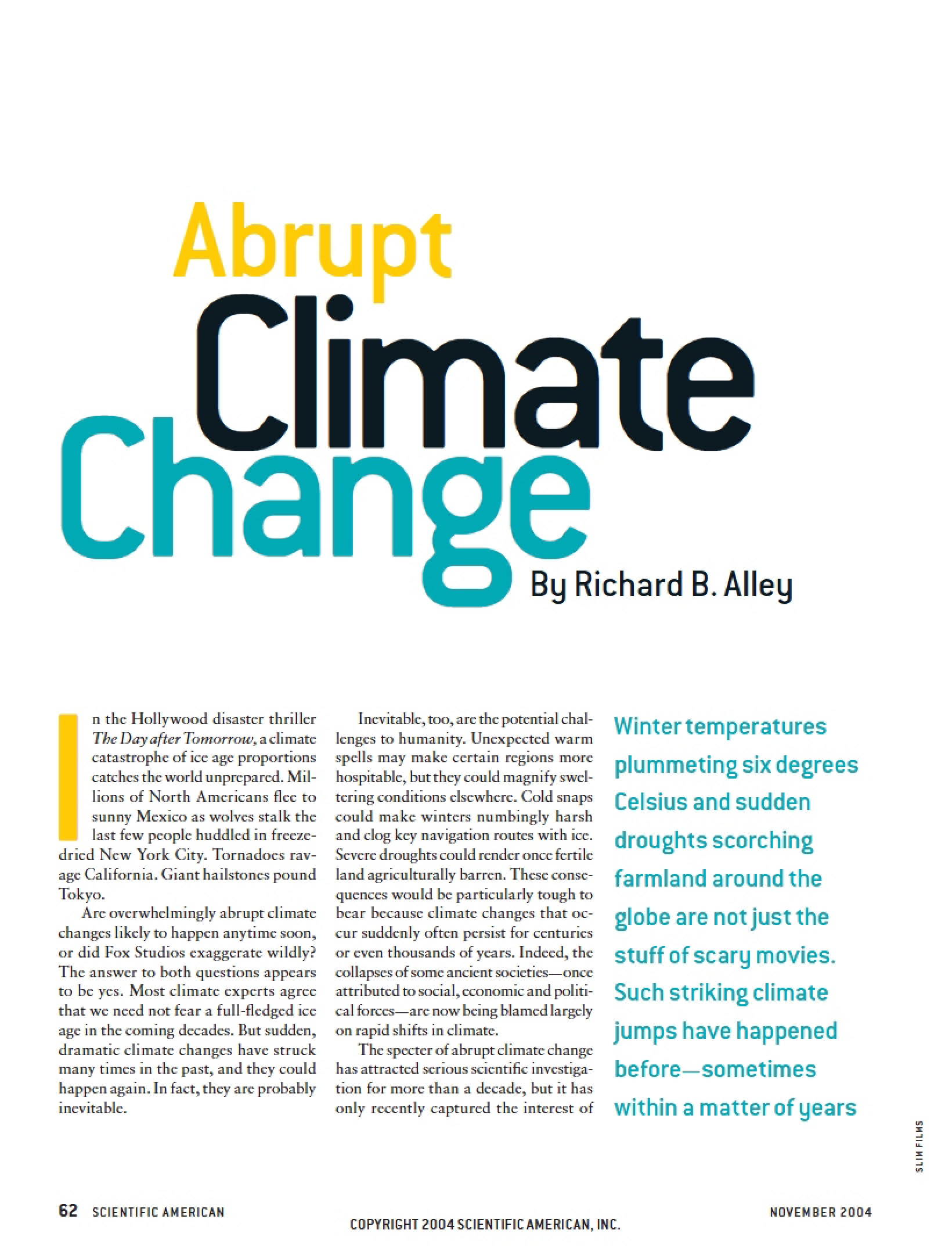 Climate Change Abrupt Shifts
