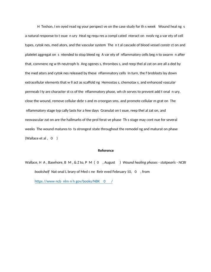 Wound Healing - The Inflammatory Phase