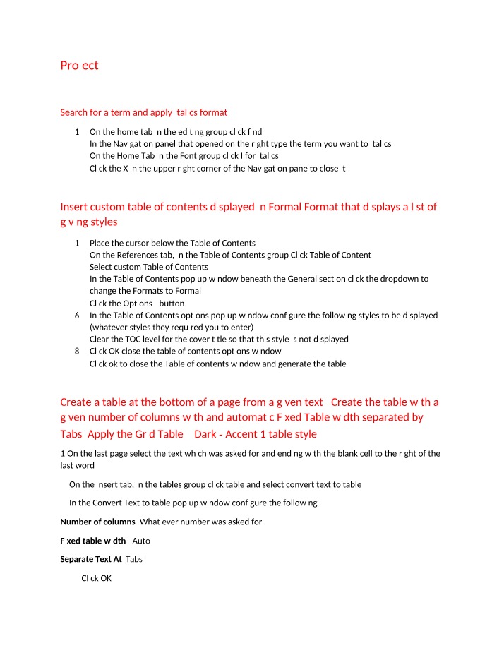 Step-by-Step Guide for Project 4 Formatting